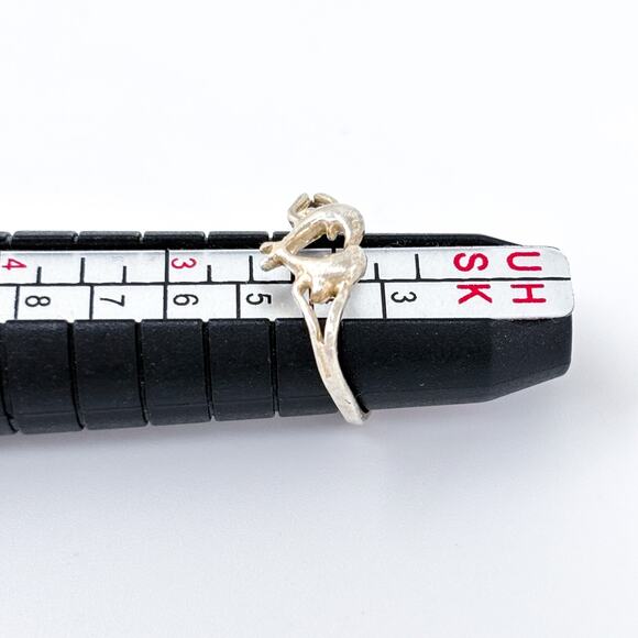 Vintage Sterling Silver 925 Heart Ring Size 2 - Picture 8 of 10